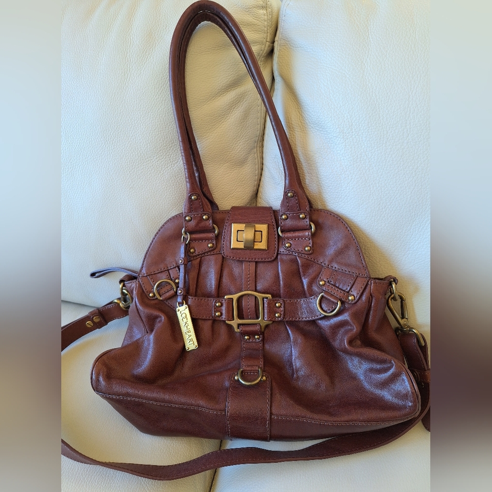 Vintage Lockheart leather bag